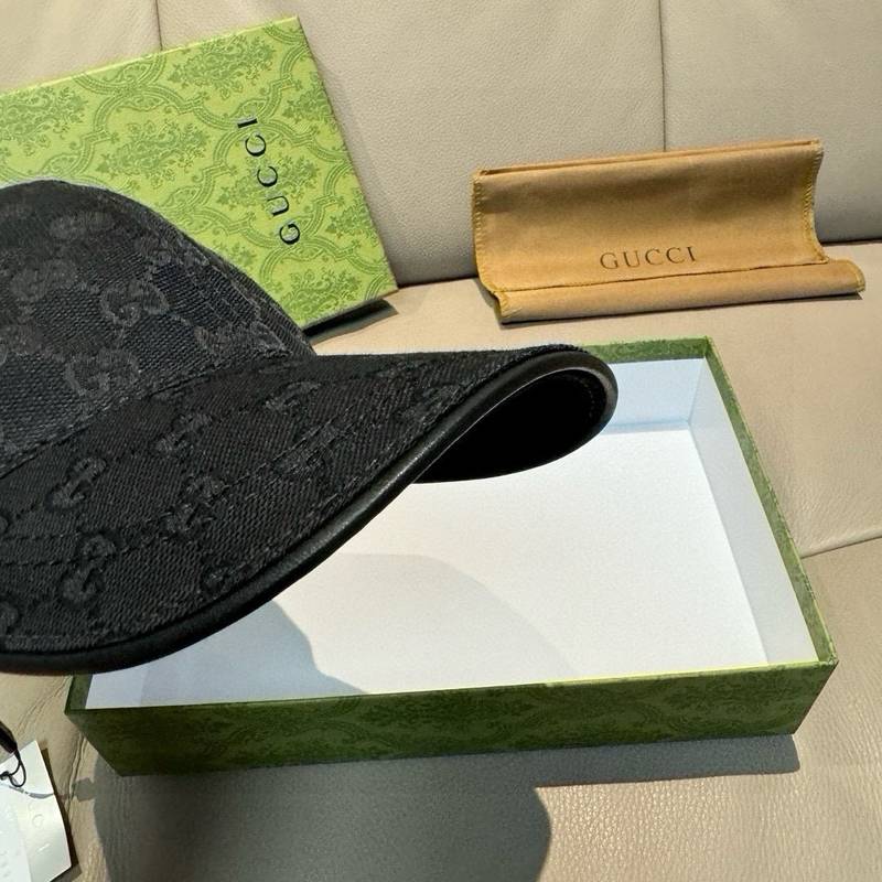 Casquette Gucci noire GG avec bande Web signature – Image 7