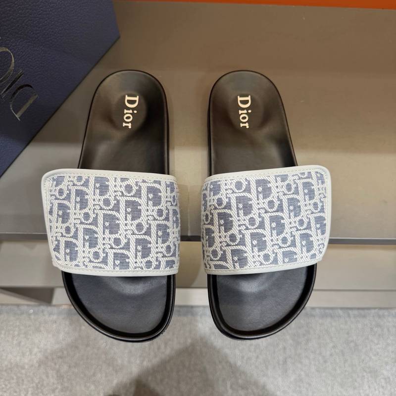 Claquettes Dior en toile monogram – Confort premium et design iconique – Image 2