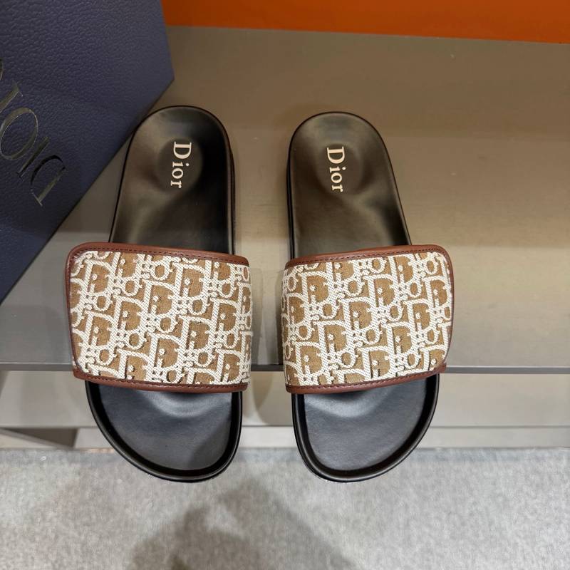 Claquettes Dior en toile monogram – Confort premium et design iconique – Image 13