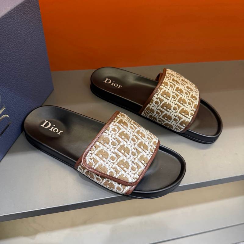 Claquettes Dior en toile monogram – Confort premium et design iconique – Image 15