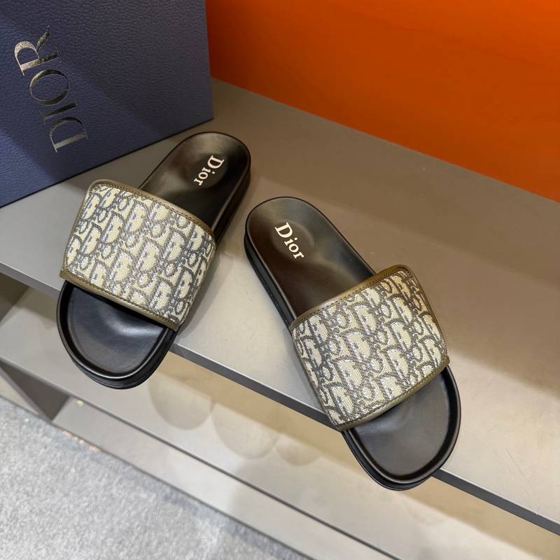 Claquettes Dior en toile monogram – Confort premium et design iconique – Image 35